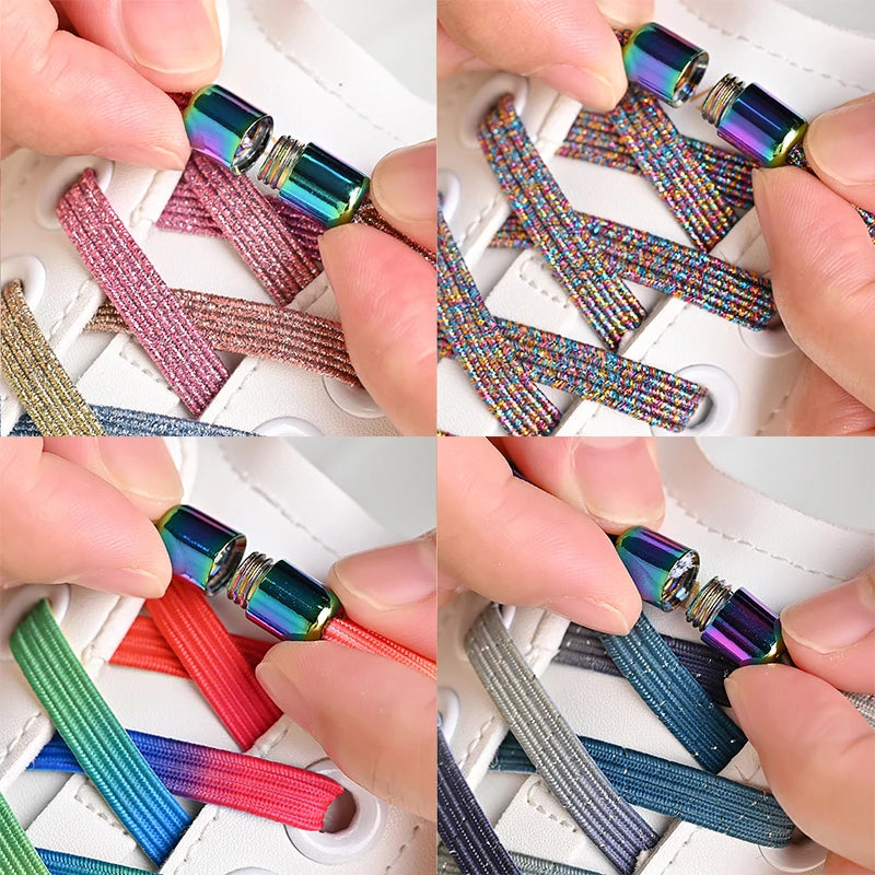 Colorful No-Tie Elastic Shoelaces™