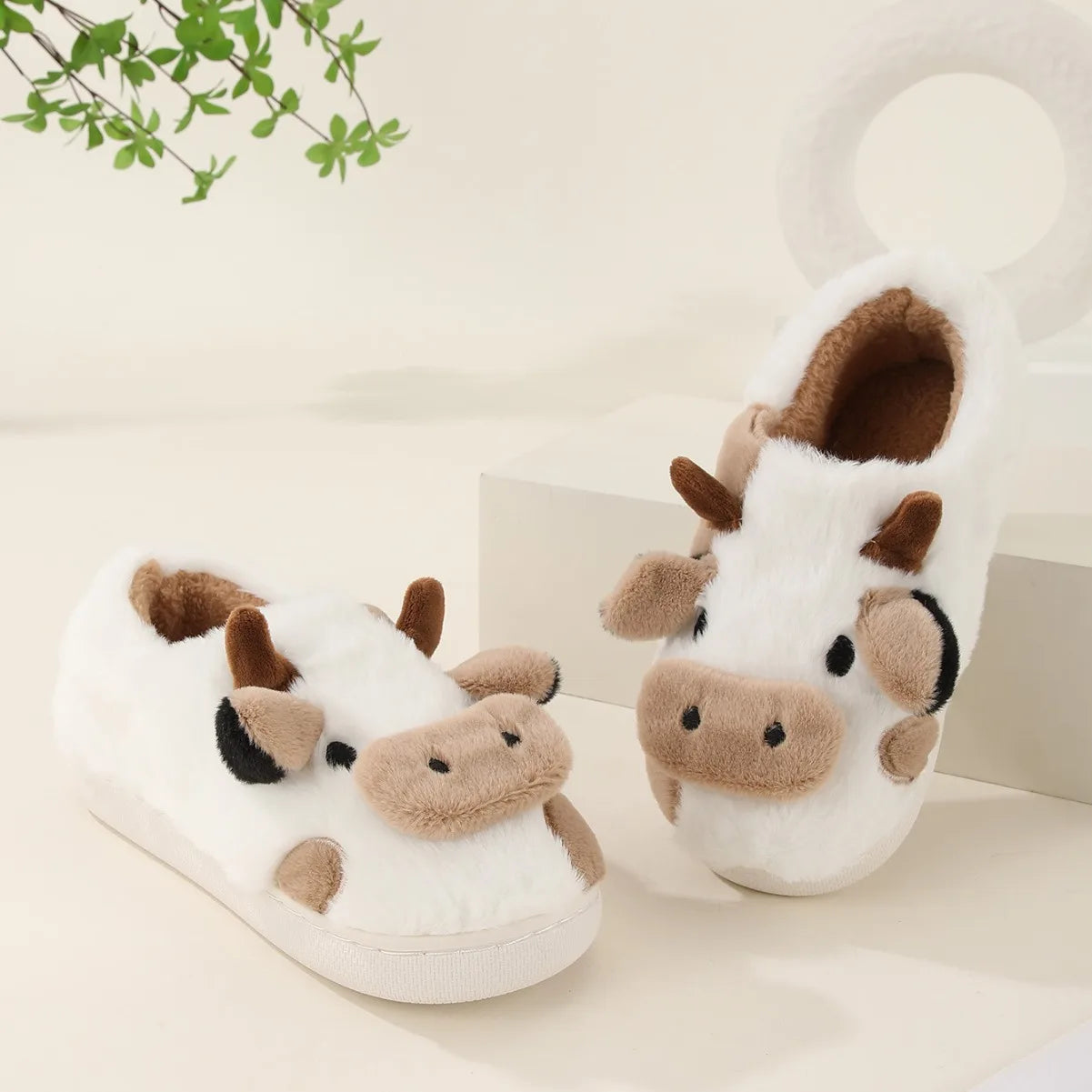 Cozy Cow Plush Couples Slippers™