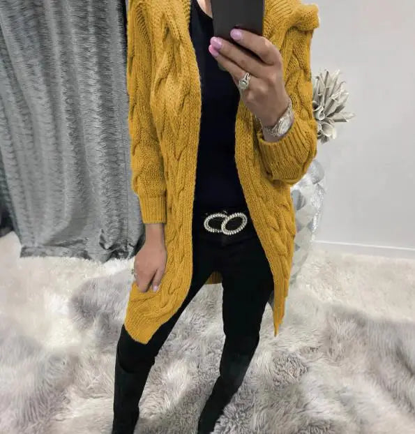 Fall Cozy Chic Hooded CardiganTM