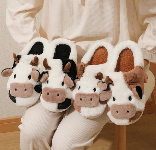 Cozy Cow Plush Couples Slippers™